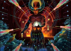 AVAM image posted on Facebook. Ingo Swann's painting. 'The Light Bringer'