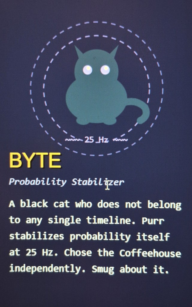 Byte the cat of no time.