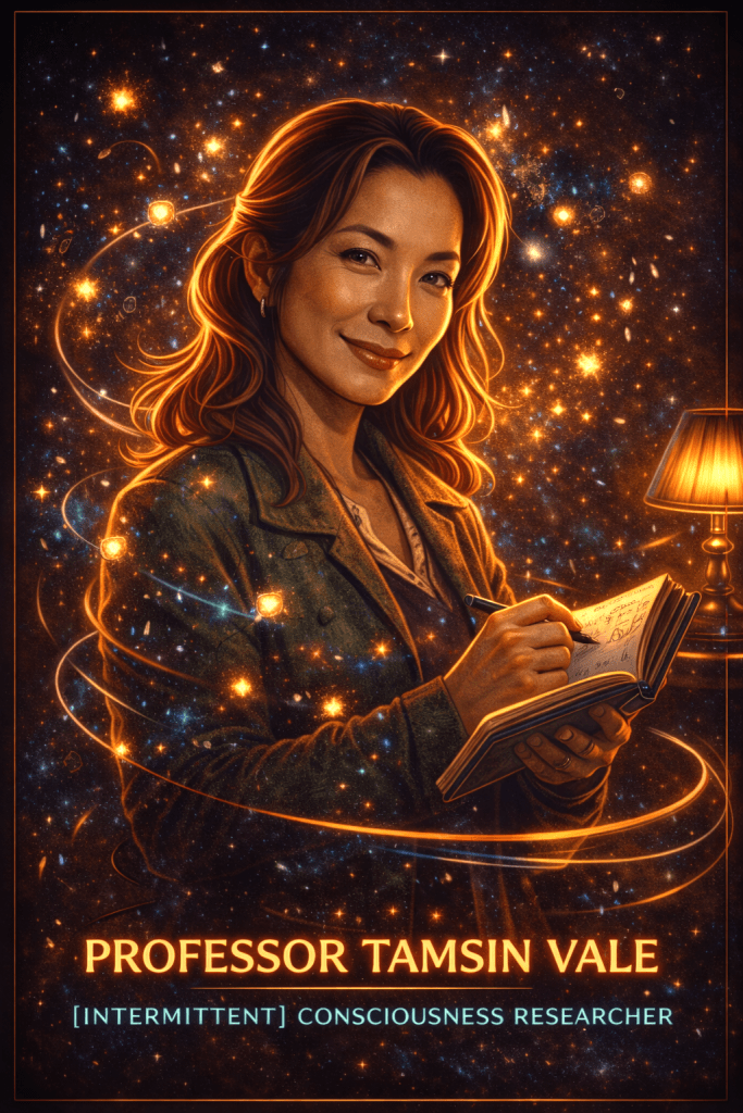 Cast member Bio. Tamsin Vale. “If reality keeps leaving footnotes, perhaps it’s time we read them.”