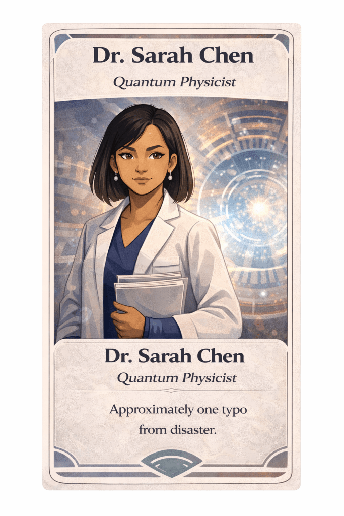 Oracle card - Dr. Chen.