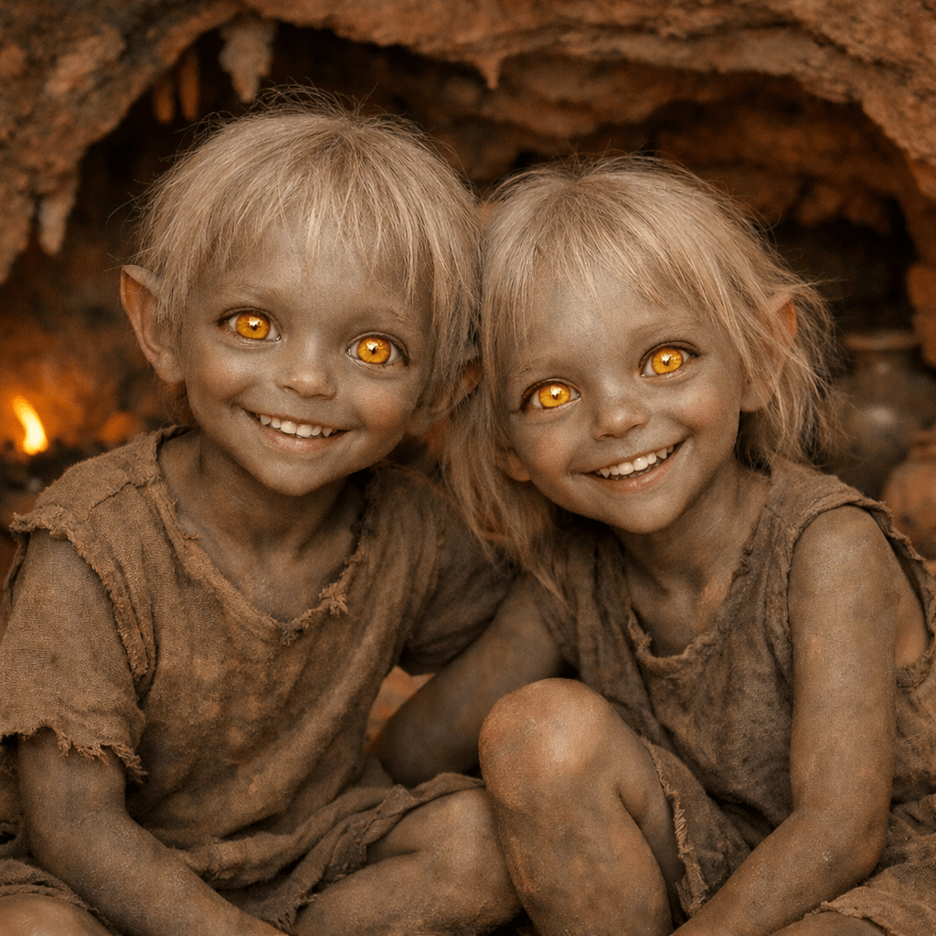 An image of the children Travis described.