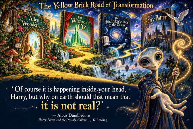 Fantasic journeys into imagined worlds.